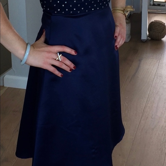 SOLD Reiss Mari crystal embellished navy dress, 4 - Picture 3 of 8